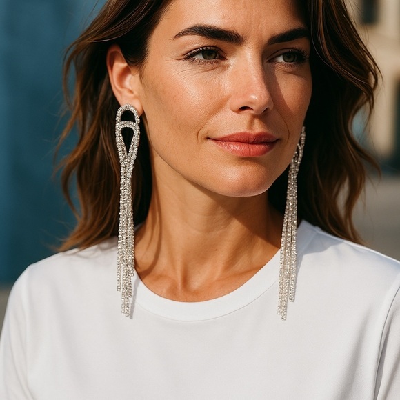 Jewelry - Women’s special occasion wedding prom Miss America Rhinestone Earrings
